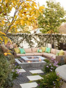 Keep Things Simple With Firepit and Couch