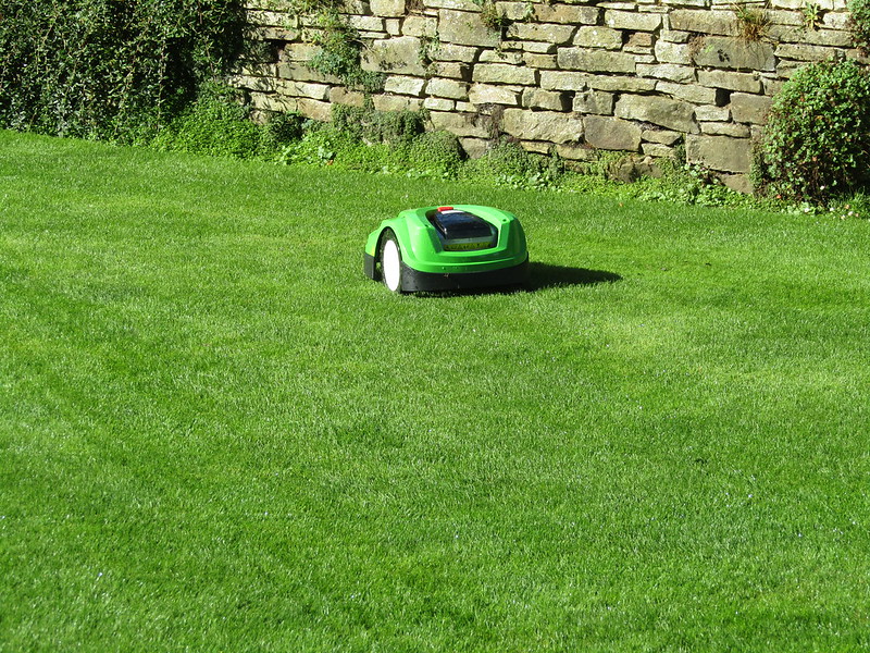 An Automower Mowing a Lawn Evenly / Flickr / Leonora (Ellie) Enking